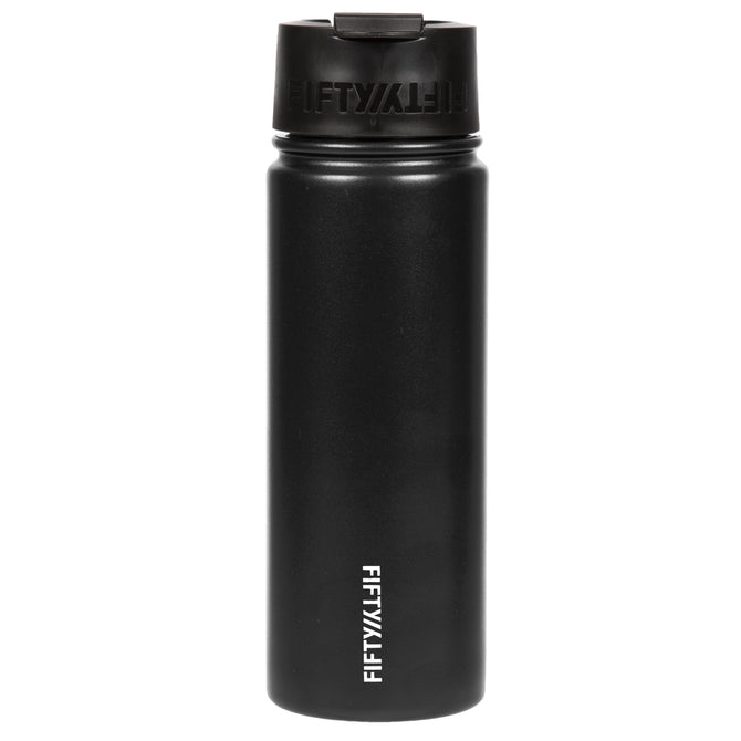 variant:42448711778496 FIFTY/FIFTY 20oz Insulated Bottle with Wide Mouth Flip Lid - Matte Black