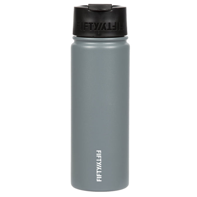 variant:42448711712960 FIFTY/FIFTY 20oz Insulated Bottle with Wide Mouth Flip Lid - Slate Grey