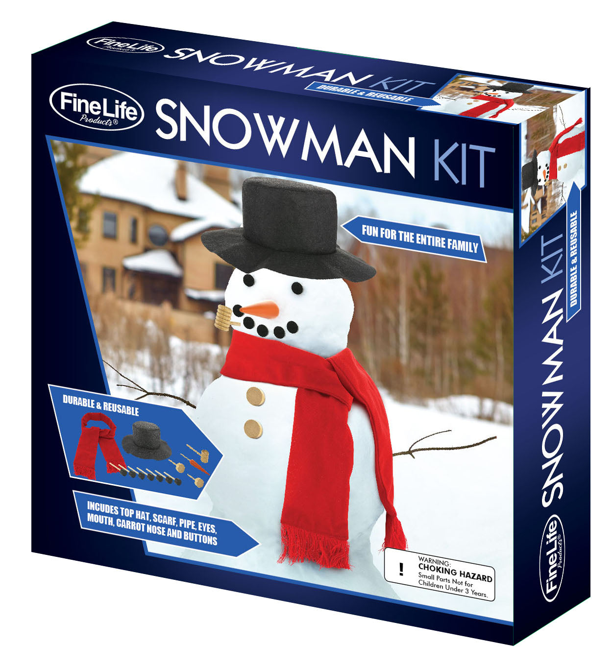 Build Your Own Snowman Kit, Accessories for Kid's Snow & Sled Play,  Multi-Color, Ages 3+ by MinnARK