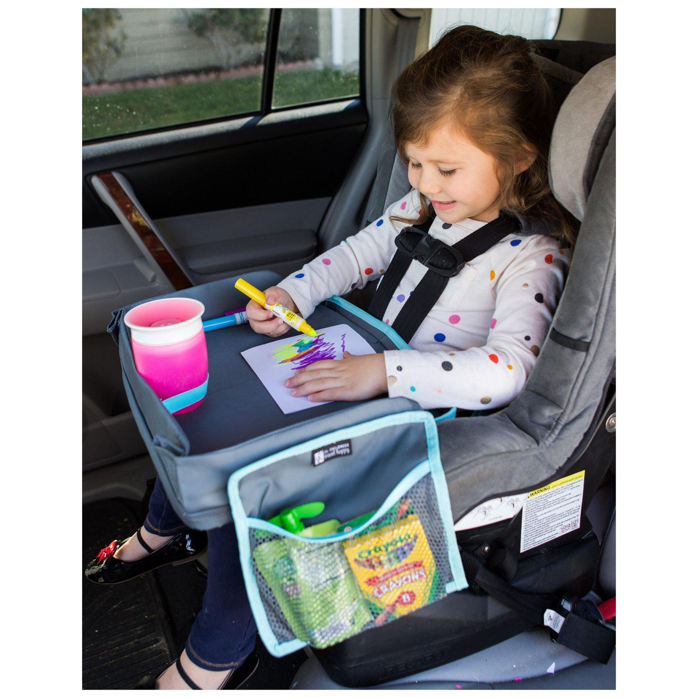 Kids Travel Tray, Toddler Car Seat Tray, Activity Organizer, Snack Lap Tray
