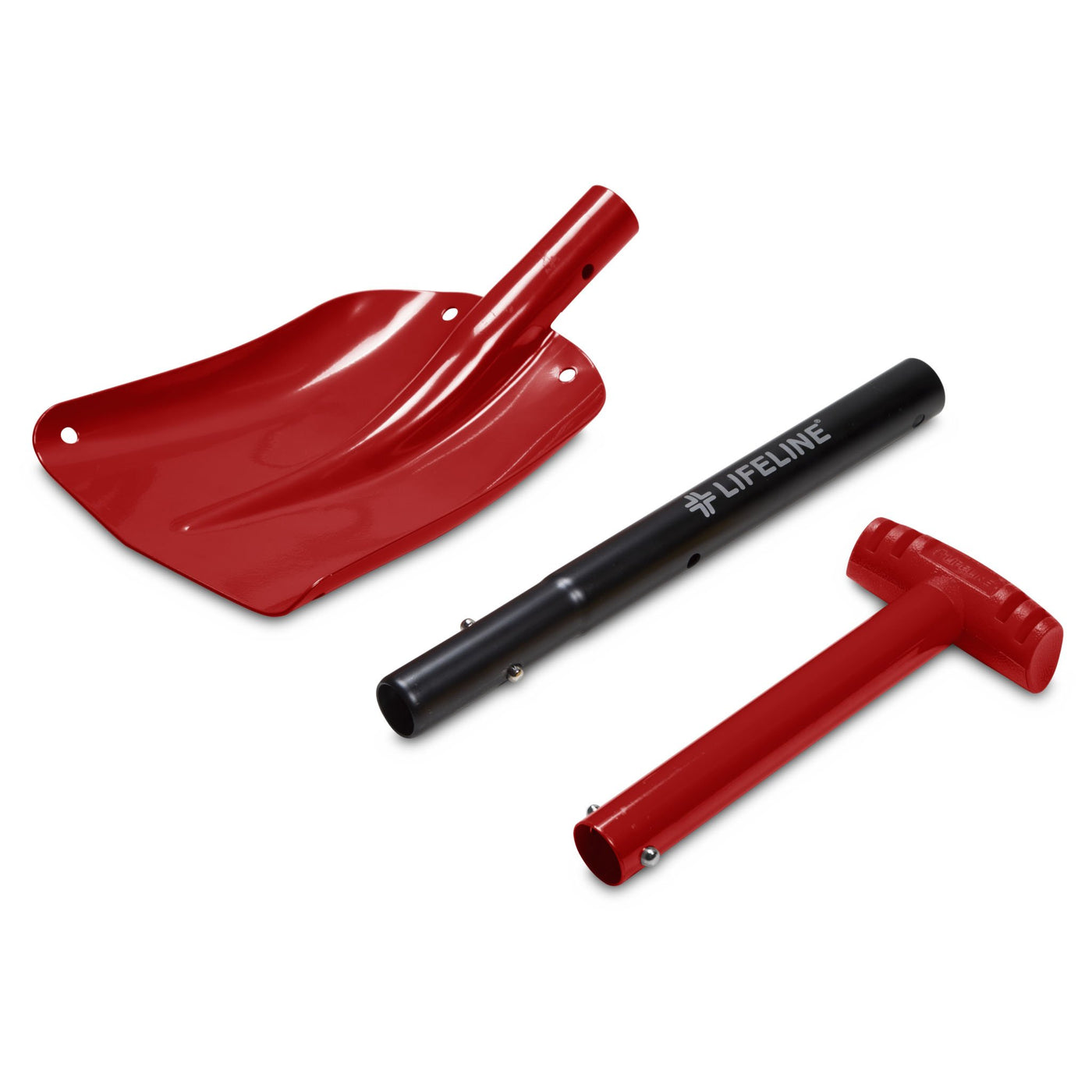 Aluminum Utility Shovel - Red/Black