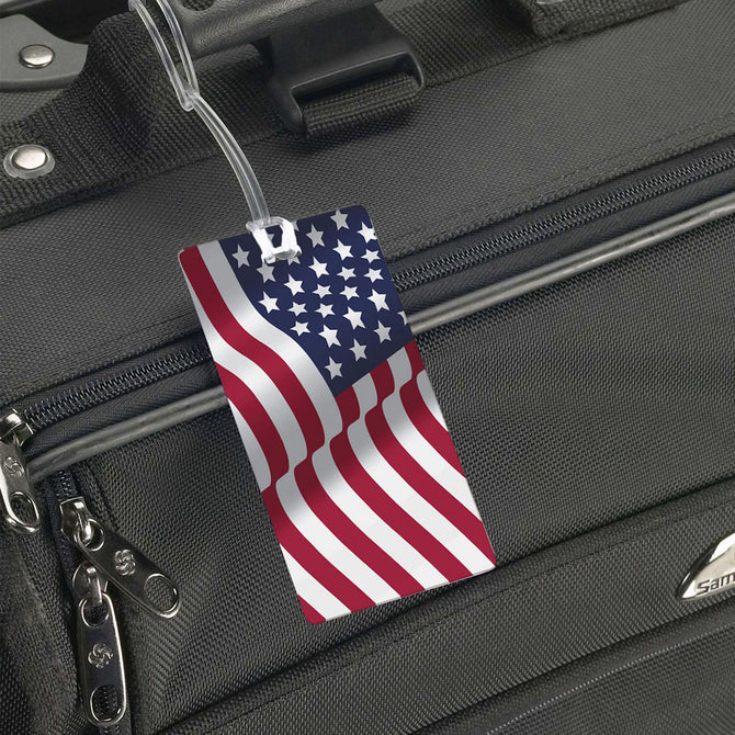 Smooth Trip American Flag Luggage Tag