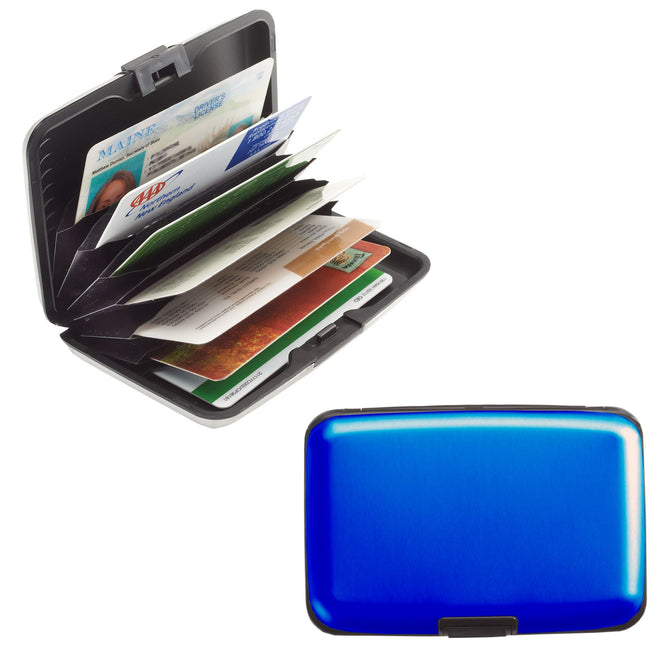 variant:41146512113856 Smooth Trip RFID Blocking Aluminum Card Case - Blue