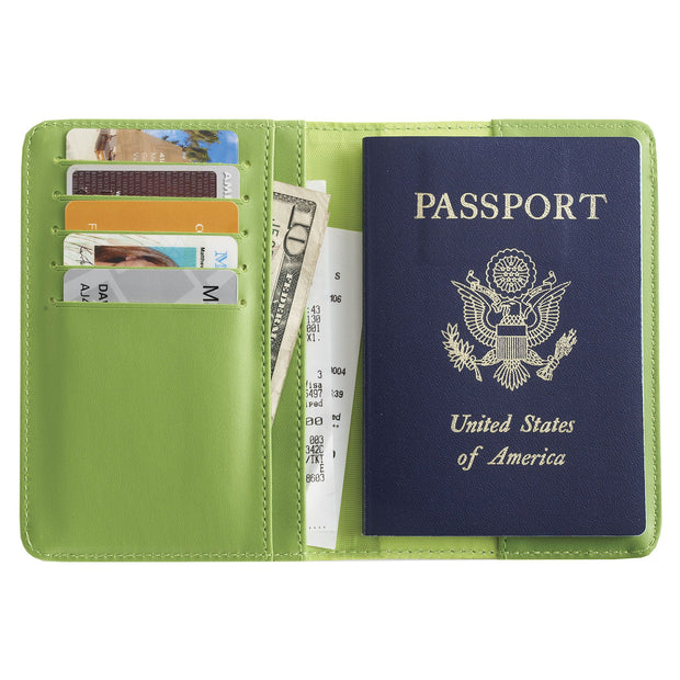 variant:41143699275968 Smooth Trip RFID Blocking Passport Wallet - Green