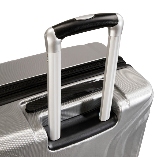 variant:41257611755712 Skyway Nimbus 4.0 Medium Check-In Expan. Hardside Spinner Suitcase - Shiny Silver