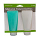 Smooth Trip 3 oz. Silicone Travel Bottles - 2 pack (Teal/White)
