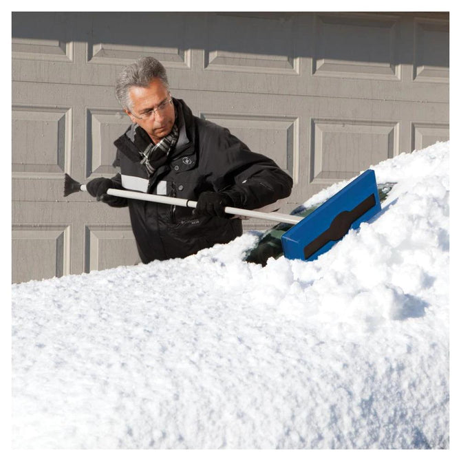 AAA.com  Snow Joe® 2-In-1 Telescoping Snow Broom + Ice Scraper