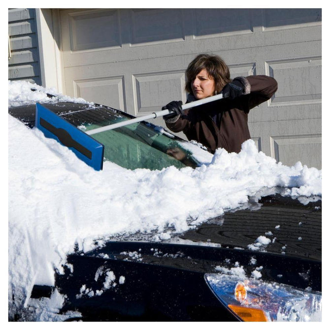 4-in-1 Extendable Snow Shovel Ice Scraper Car Windshield Remove