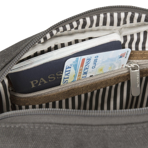 variant:42129768448192 Travelon Anti-Theft Heritage Crossbody - Pewter