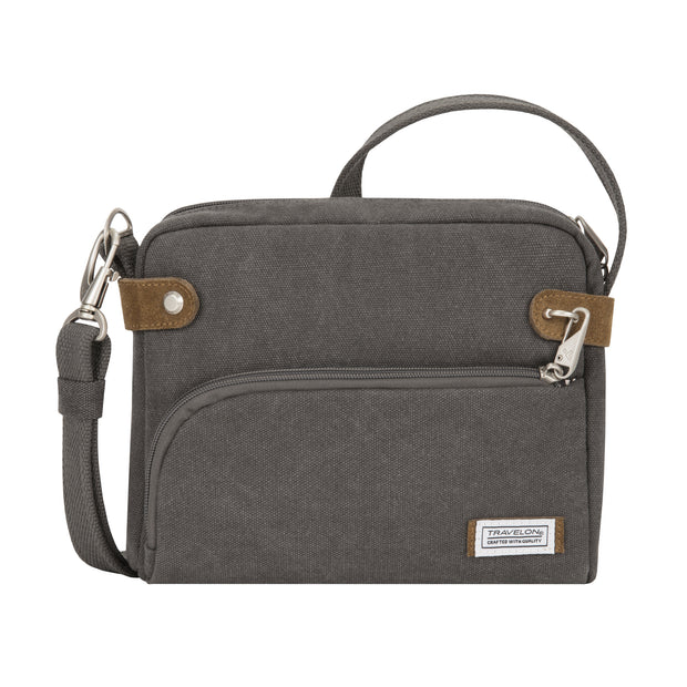 variant:42129768448192 Travelon Anti-Theft Heritage Crossbody - Pewter